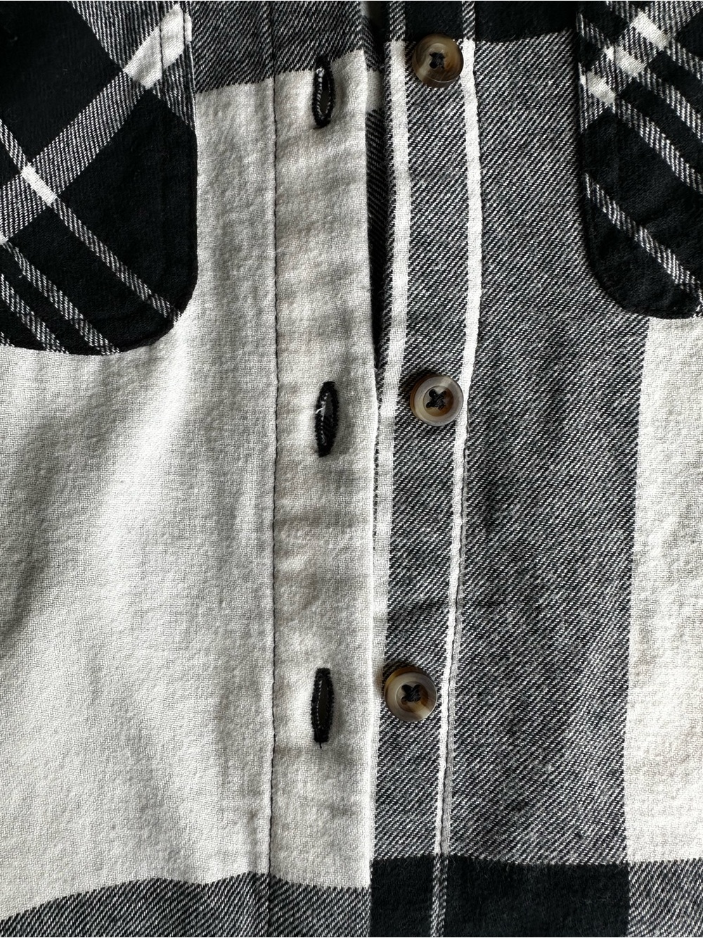 NWT SO Juniors XS Black and White Plaid Shrunken Shirt Hooded - Picture 8 of 16